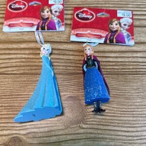 New Hallmark Disney Elsa and Anna Christmas Ornaments, Set of 2